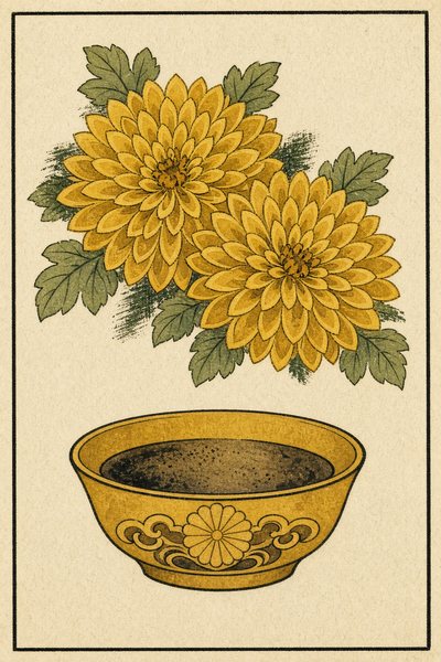 Chrysanthemum — Sake cup